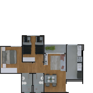 PLANTA - Tipo I 47m²